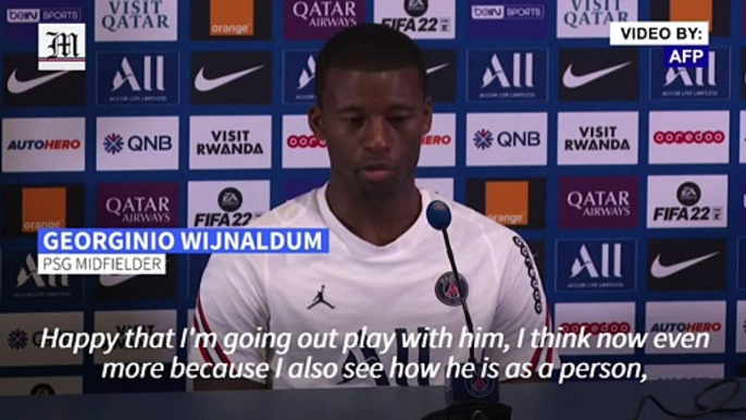 Midfielder Georginio Wijnaldum 'happy' to be playing alongside Lionel Messi at PSG