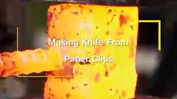 How to make making knife from paper clips hacks 5 minute crafts Miniature Crafts  paper clip hanger