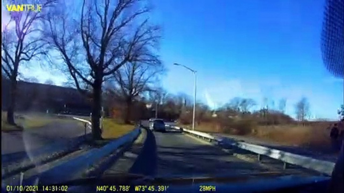 SUV Hits Car and Flips