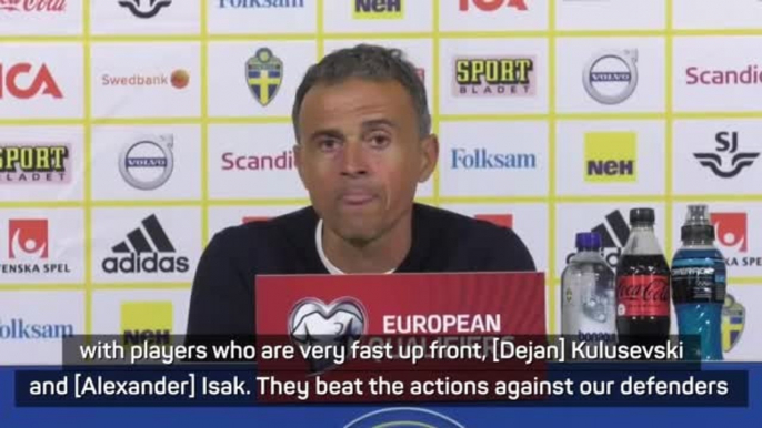 Luis Enrique rues 'silly' equaliser as Spain lose to Sweden