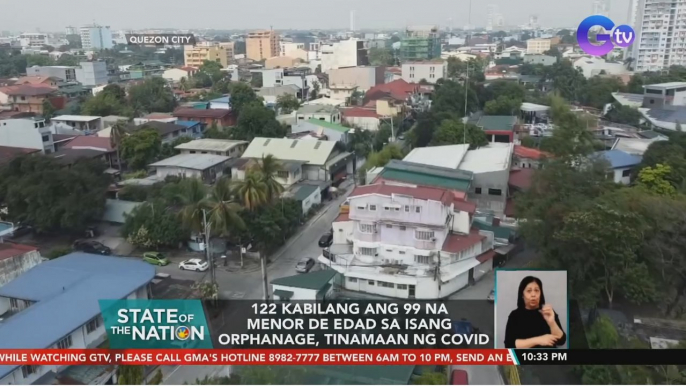 122 kabilang ang 99 na menor de edad sa isang orphanage, tinamaan ng COVID | SONA