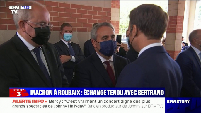 "On aura un débat, un vrai débat": l'échange glacial entre Xavier Bertrand et Emmanuel Macron