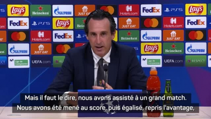 Gr. F - Emery : "Nous avons assisté à un grand match de football"