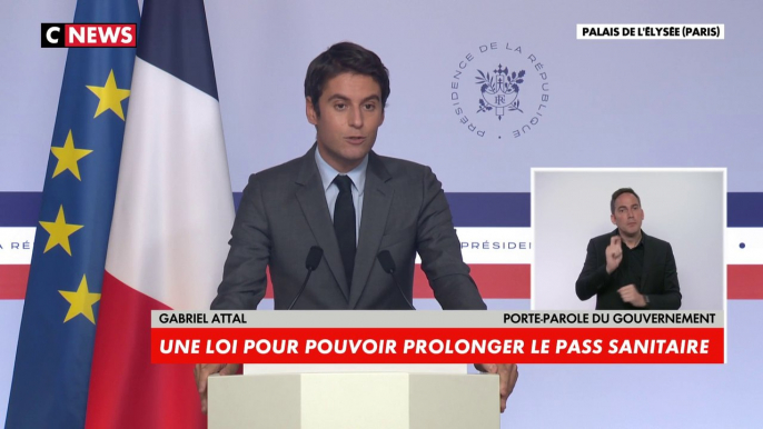 Gabriel Attal : «Si la situation reste dans une dynamique d'amélioration nous pourrons adapter ou suspendre le pass sanitaire»