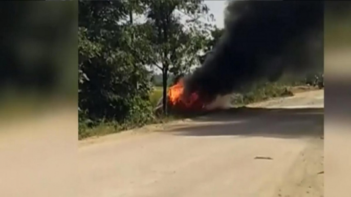 Chhattisgarh Incident: Angry mob torched vehicles