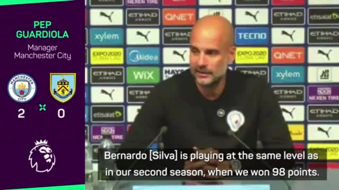 Guardiola hails 'incredible, top level' Bernardo Silva after Burnley win