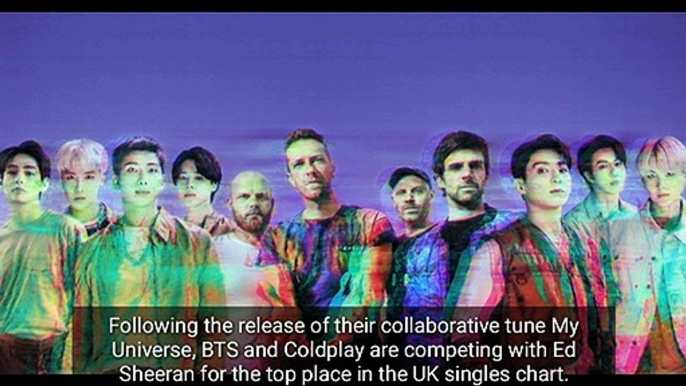 Coldplay and BTS challenging Ed Sheeran for top spot in the singles chart