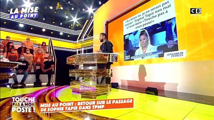 Cyril Hanouna revient sur le passage de Sophie Tapie dans "Touche pas à mon poste",