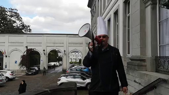 Manifestation du secteur Horeca à Tournai