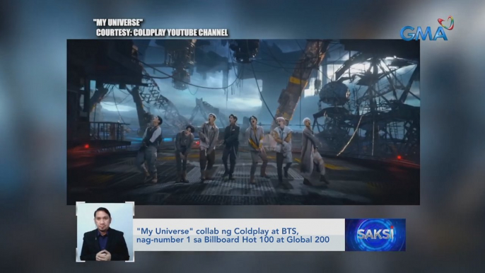 "My Universe" collab ng Coldplay at BTS, nag-number 1 sa Billboard Hot 100 at Global 200 | Saksi