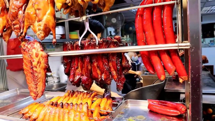 Street Food || Asian Food Roasted Ducks Roasted Goose Roasted Pork.