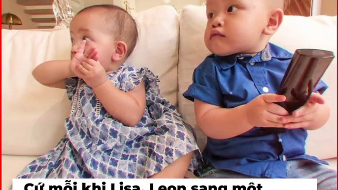 Leon - Lisa sắp tròn một tuổi: Ngày càng tinh nghịch, cậu út nay còn biết reaction video của mẹ Hà