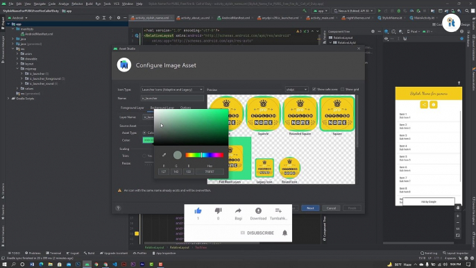 How To Change Android app logo |  Android studio app logo change. How to change app icon in android studio | Android app development.