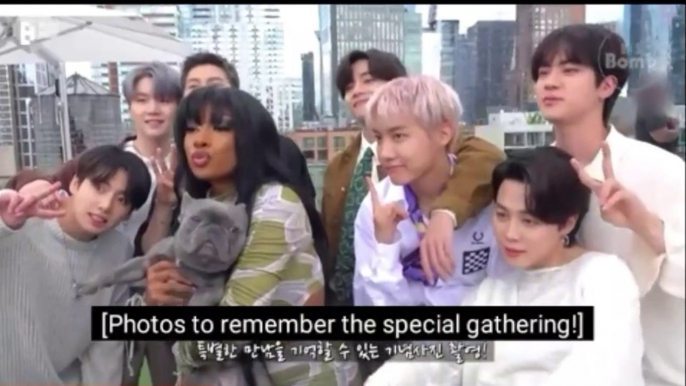 [ENG SUB] BTS MEETING MEGAN THEE STALLION'S DOG