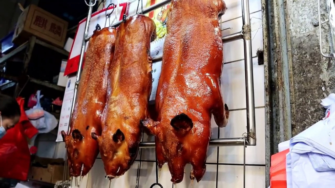 Street Food ||Roasted Pork Roasted Ducks GOOD Hong Kong Food.
