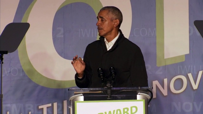 Former President Obama delivers remarks in support of New Jersey Gov. Phil Murphy