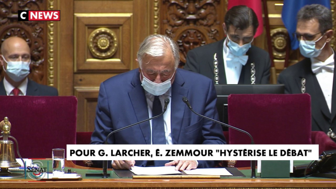 Pour Gérard Larcher, Eric Zemmouur «hystérise le débat»