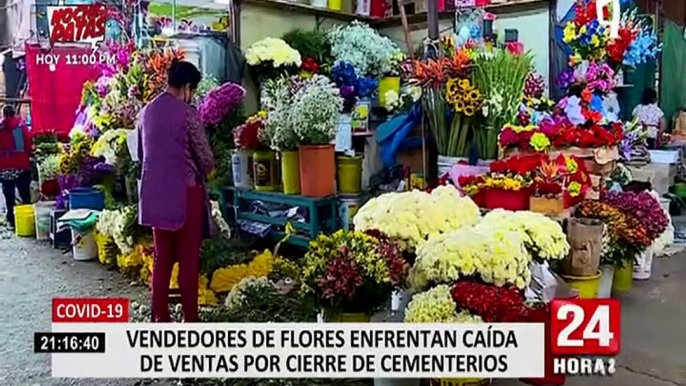 Comerciantes de flores en crisis por caída de ventas ante anunciado cierre de cementerios