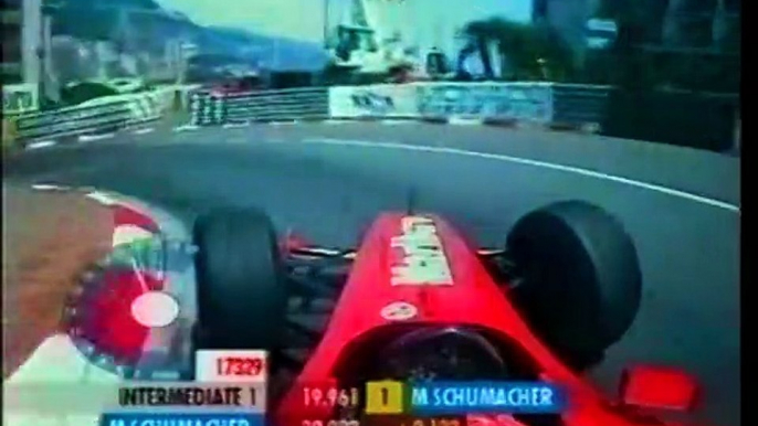 F1 2001 MONACO Qualifying Schumacher Onboard Lap V10 Natural Sound