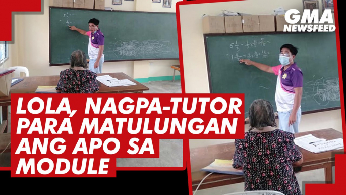 Lola, nagpa-tutor para matulungan ang apo sa module | GMA News Feed