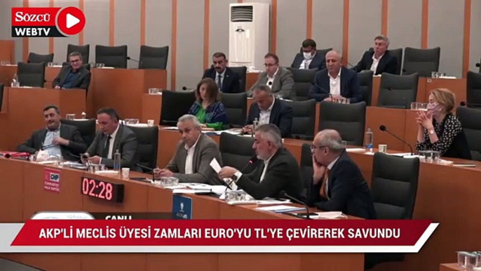 AKP’li Meclis Üyesi zamları, Euro’yu TL’ye çevirerek savundu