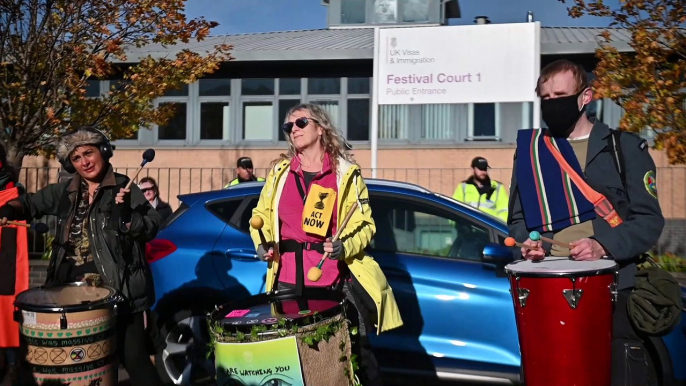 Extinction Rebellion protest at Glasgow Home Office and BAE Systems