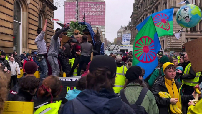 COP26: Protesters dance and groove in Glasgow