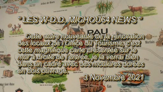 LES W-D.D. MICHOU64 NEWS - 3 NOVEMBRE 2021 - PAU - UNE MAGIFIQUE CARTE EN VENTE À L'OFFICE DU TOURISME