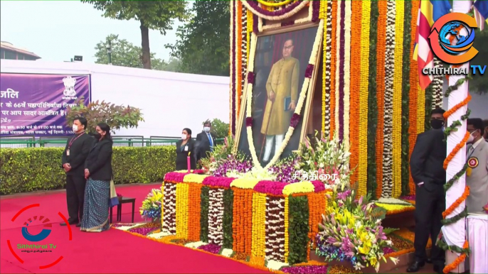 #chithiraitv #PM Modi pays floral tributes to Babasaheb Ambedkar at Parliament House Complex |