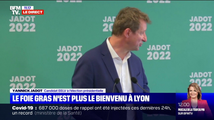 Foie gras interdit à la mairie de Lyon: pour Yannick Jadot, "les gens regardent la France sur la question du foie gras avec une grande interrogation"