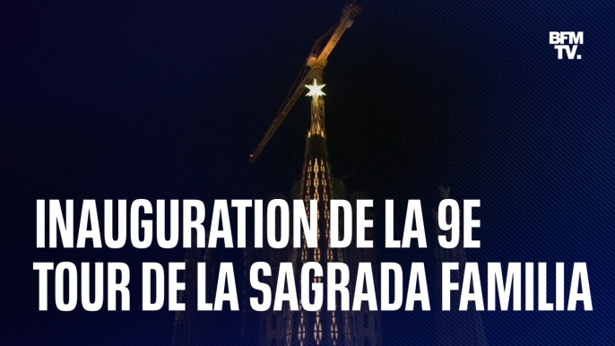 La 9ème tour de la Sagrada Família, sur les 18 imaginées par Gaudí, a été inaugurée à Barcelone