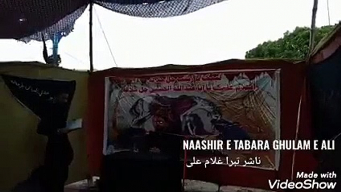 TOPIC : ZIYARAT E KARBALA . ( Speech : Naashir E Tabara Ghulam E Ali .)