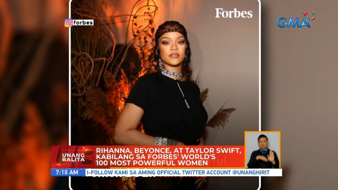 Rihanna, Beyonce, at Taylor Swift, kabilang sa Forbes World's 100 Most Powerful Women | UB