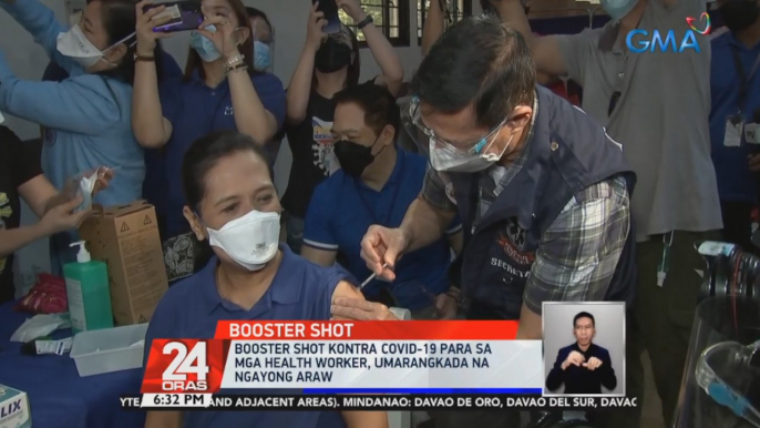 Booster shot kontra COVID-19 para sa mga health worker, umarangkada na ngayong araw | 24 Oras
