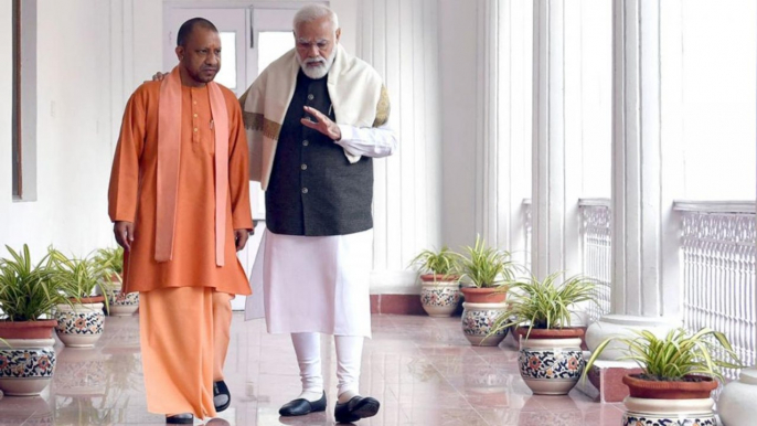 UP CM Yogi shares picture with PM Narendra Modi