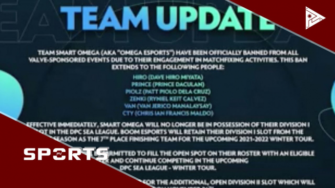 Omega Esports, banned sa lahat ng valve-sponsored competitions #PTVSports