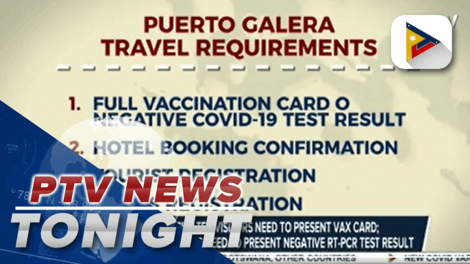 Fully vaccinated visitors need to present vax card; unvaccinated visitors need to present negative RT-PCR test result