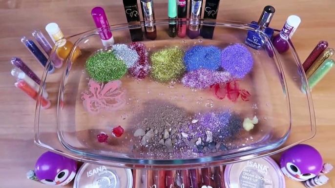 Mixing Makeup and Glitter Into Clear Slime ! Recycling My Makeup In Slime ! SATISFYING SLIME VIDEO