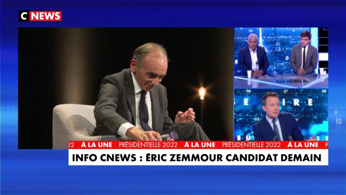 Info CNEWS : Éric Zemmour devrait être candidat à l'élection présidentielle dès demain