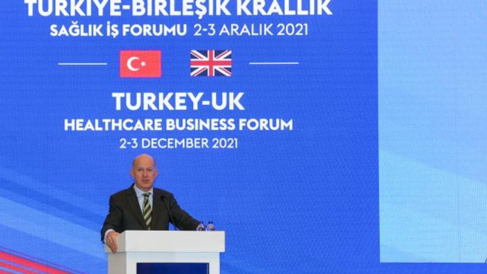 İngiltere'nin Ankara Büyükelçisi Dominick Chilcott, Türkiye-Birleşik Krallık Sağlık İş Forumu'nda konuştu