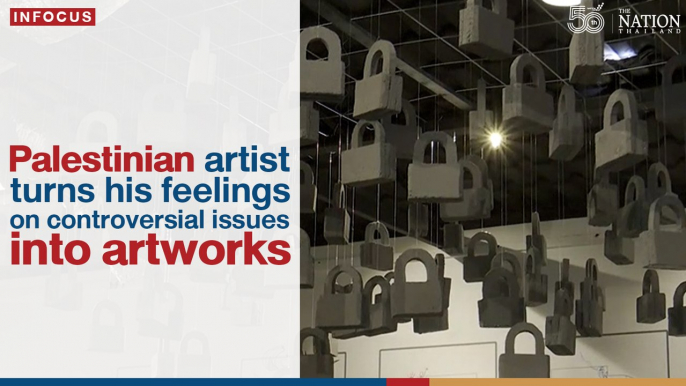 Palestinian artist turns his feelings on controversial issues into artworks | The Nation Thailand