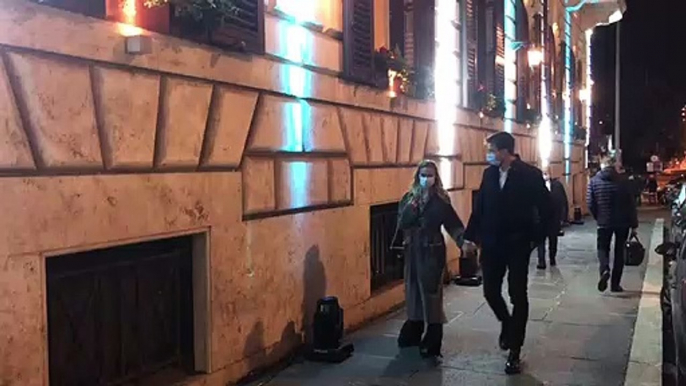 Cena Natale Lazio, arrivano Francesco Acerbi e la compagna Claudia
