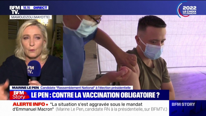 Marine Le Pen reste opposée à la vaccination obligatoire: "C'est contraire à tous les principes qui fondent notre politique de santé"