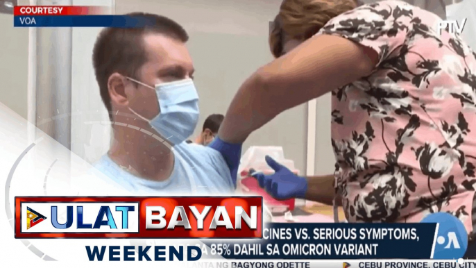 Proteksyon ng COVID-19 vaccines vs. serious symptoms, bumaba sa 85% dahil sa Omicron variant  -27 patay sa sunog sa isang gusali sa Osaka, Japan; Anggulo ng arson, iniimbestigahan  -11 indibidwal kabilang ang 2 dayuhan, patay sa flash flood sa Iraq