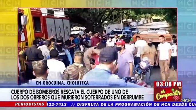 ¡Desagracia! Dos obreros mueren soterrados en carretera hacia Orocuina, Choluteca