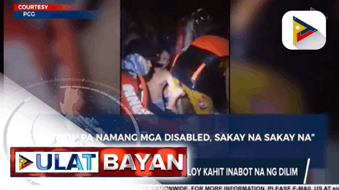 Rescue ops ng PCG, tuluy-tuloy kahit inabot na ng dilim; Preemptive at forced evacuation ng higit 2,700 pamilya, isinagawa sa Palawan