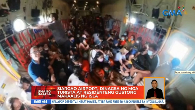 Siargao airport, dinagsa ng mga turista at residenteng gustong makaalis ng isla | UB