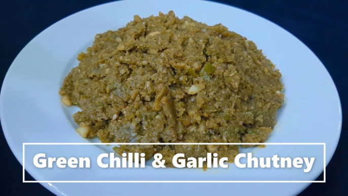 hari mirchi aur lahsun ki chutney recipe