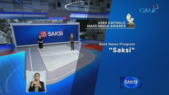 Saksi, itinanghal na Best News Program sa 43rd Catholic Mass Media Awards | Saksi