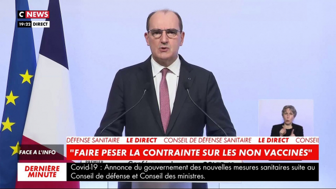 Coronavirus - Revoir en intégralité la conférence de presse du Premier ministre Jean Castex qui a fait de nouvelles annonces à la suite de la montée en puissance du variant Omicron - VIDEO